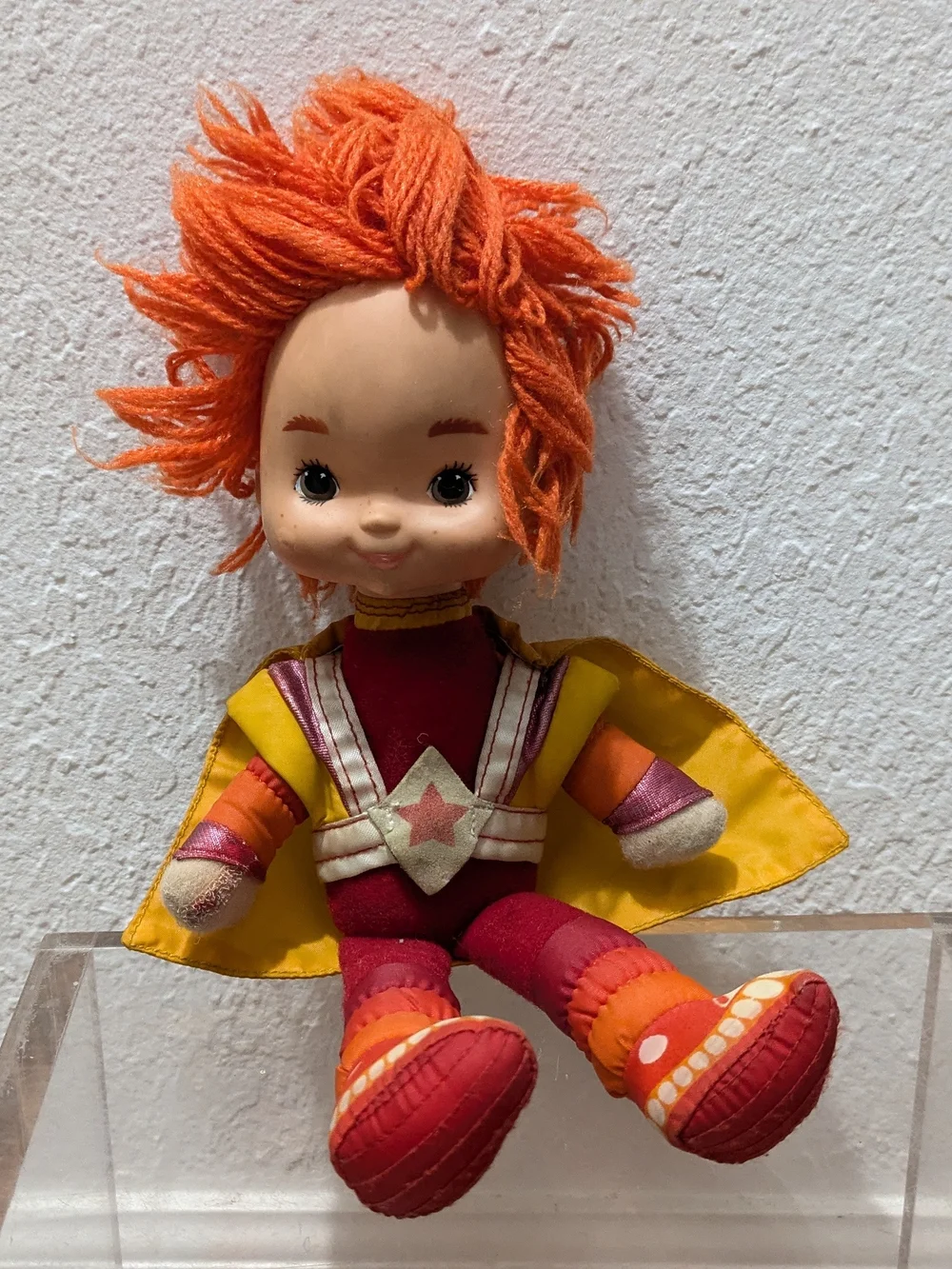 Rainbow Brite 11” Red Butler Doll with Cape Hallmark 1983 Vintage
